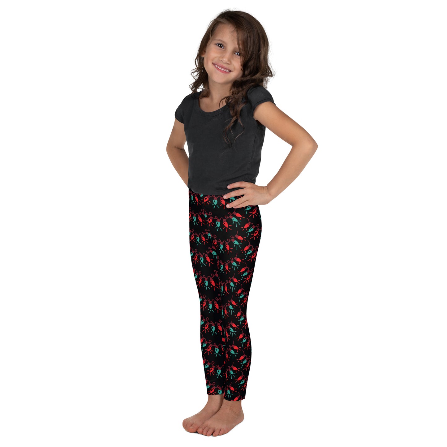 Girls Christmas Lights Leggings