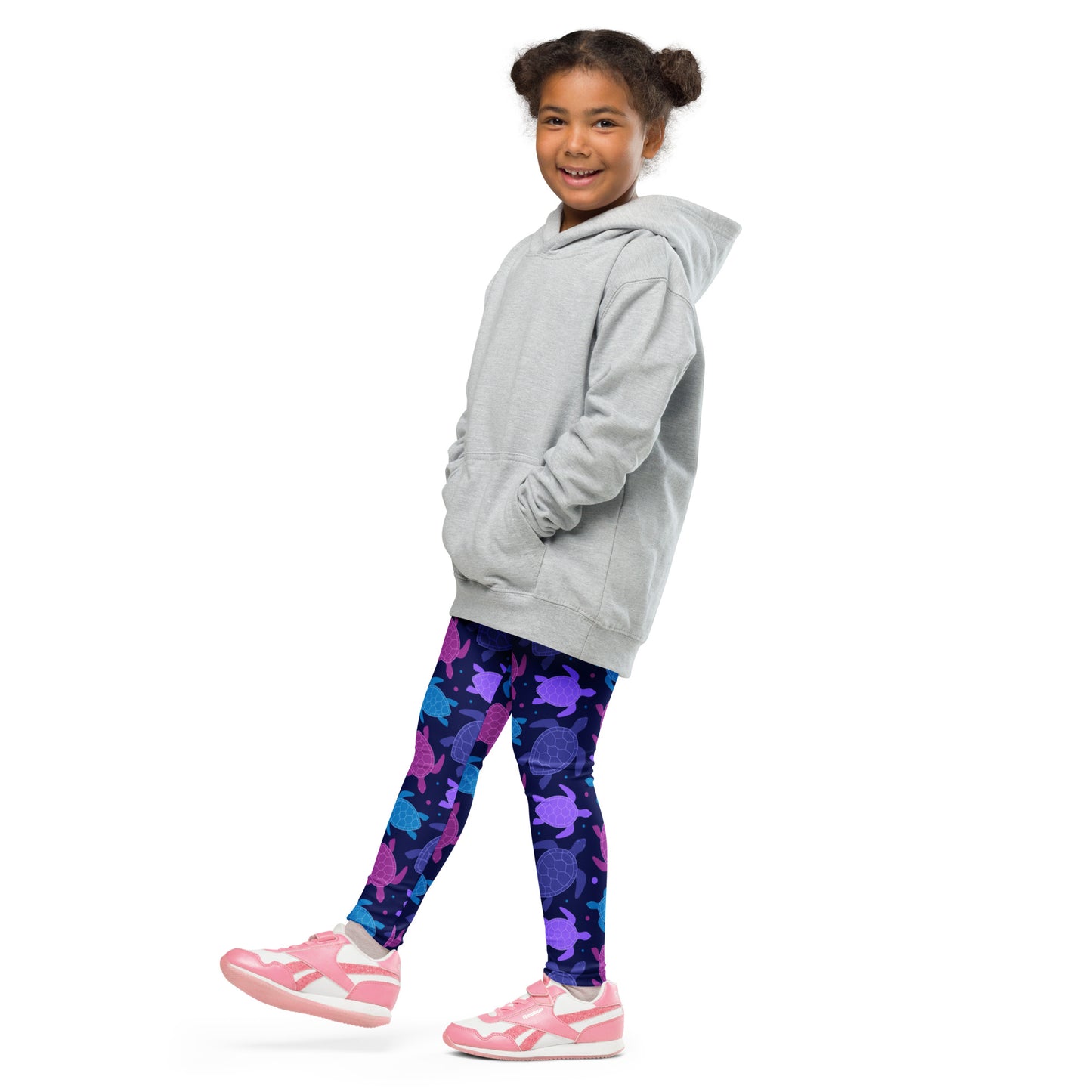 Girls Purple Turtles Buttery Soft Leggings