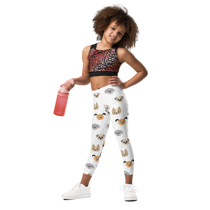 Kids Dog Face Leggings