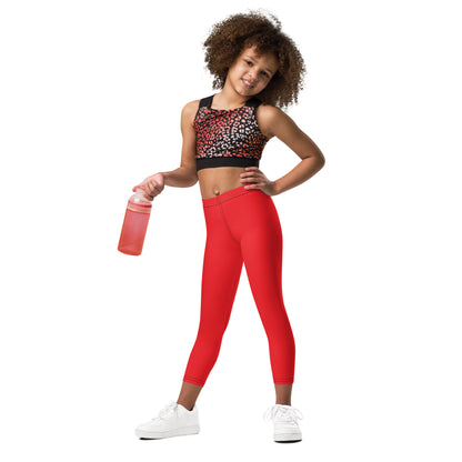 Kids Buttery Soft Red Leggings