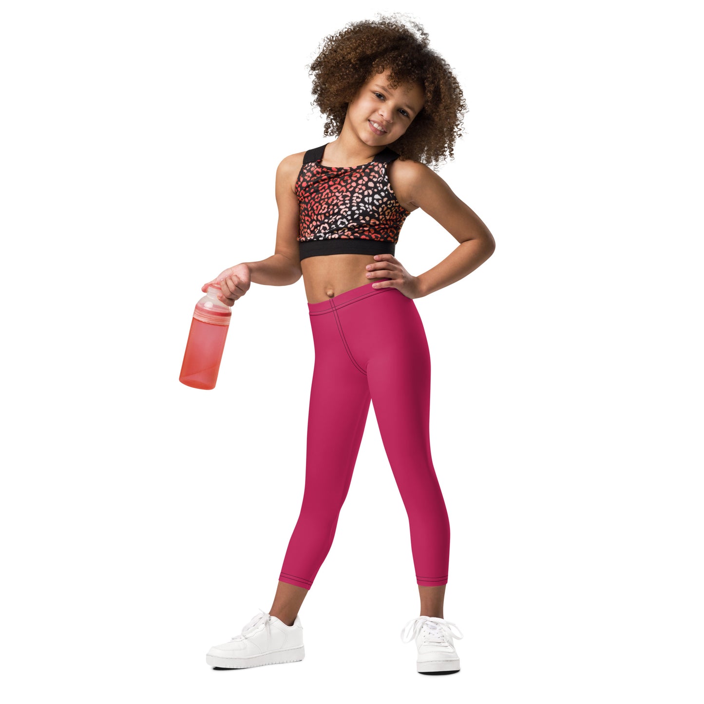 Kids Buttery Soft Rose Red Leggings