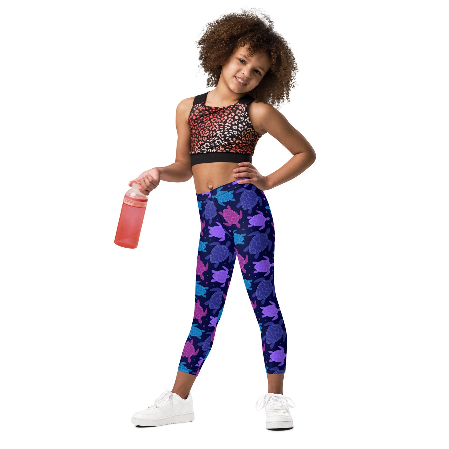 Girls Purple Turtles Buttery Soft Leggings