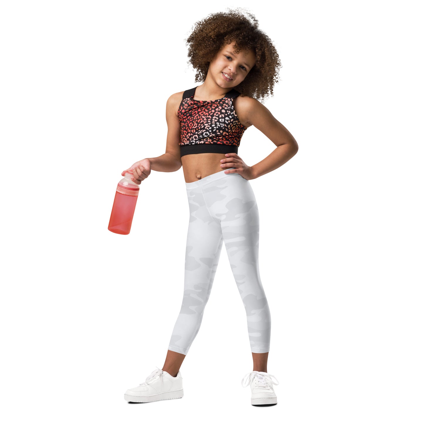 Kids White Camouflage Buttery Soft Leggings