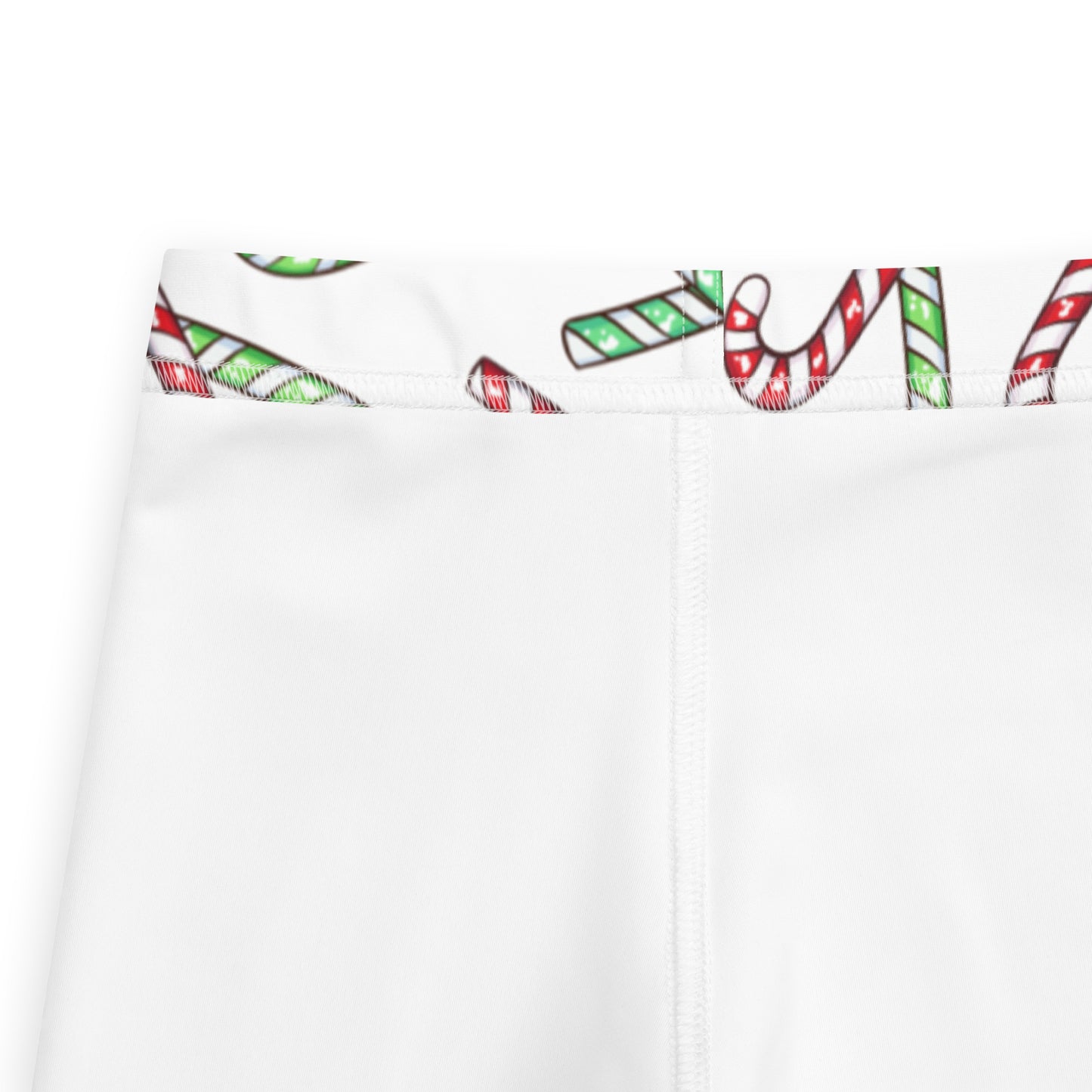 Girls Red & Green Candy Cane Leggings