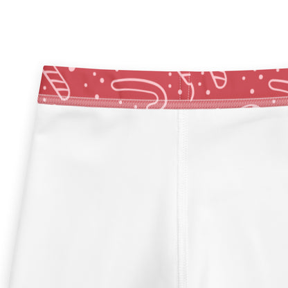 Girls Red Candy Cane Leggings