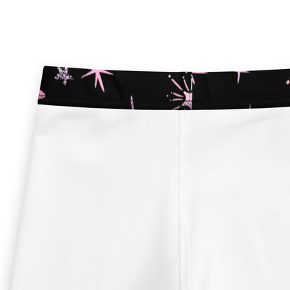 Girls Pink Shooting Stars Galaxy Leggings