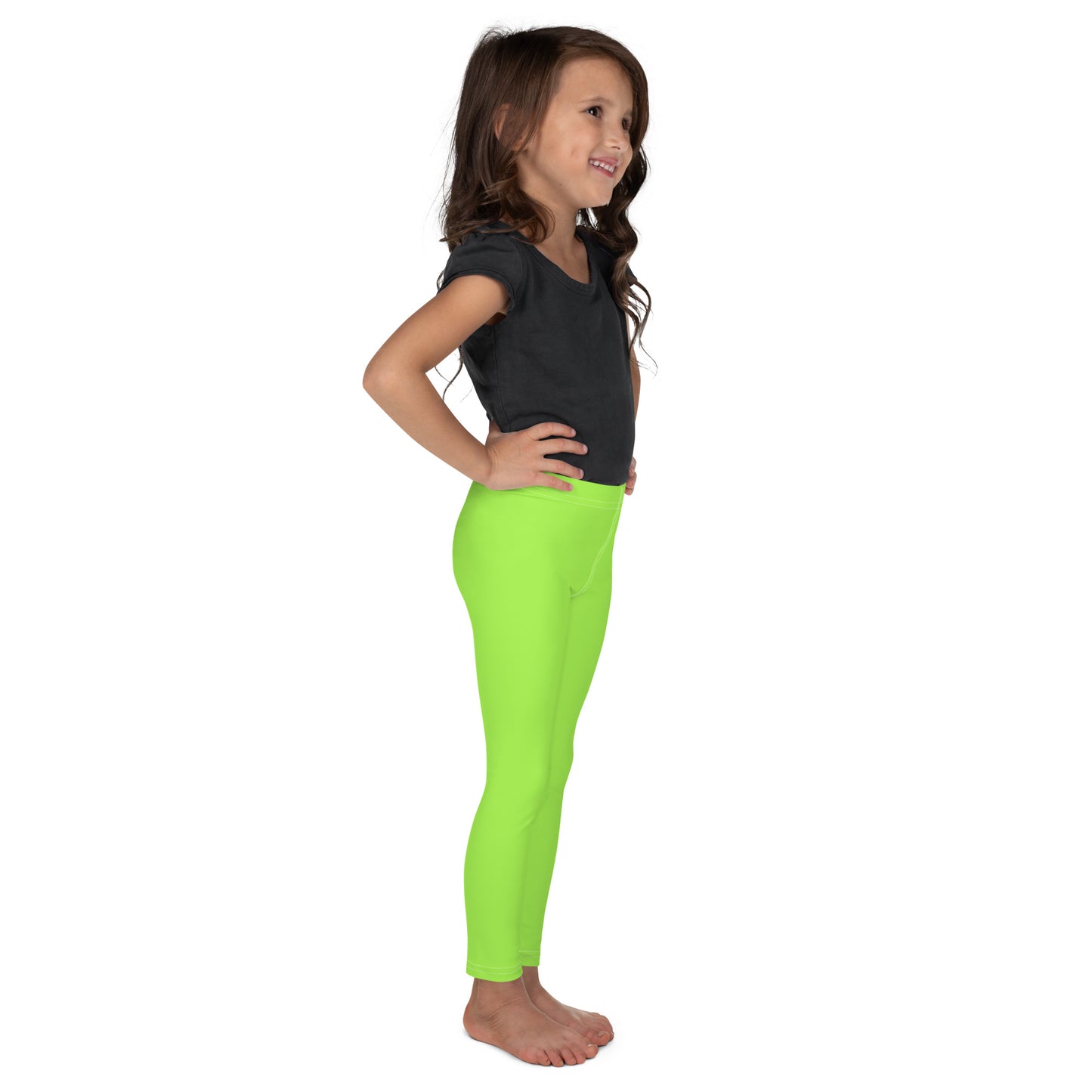 Kids Buttery Soft Lime Green Leggings