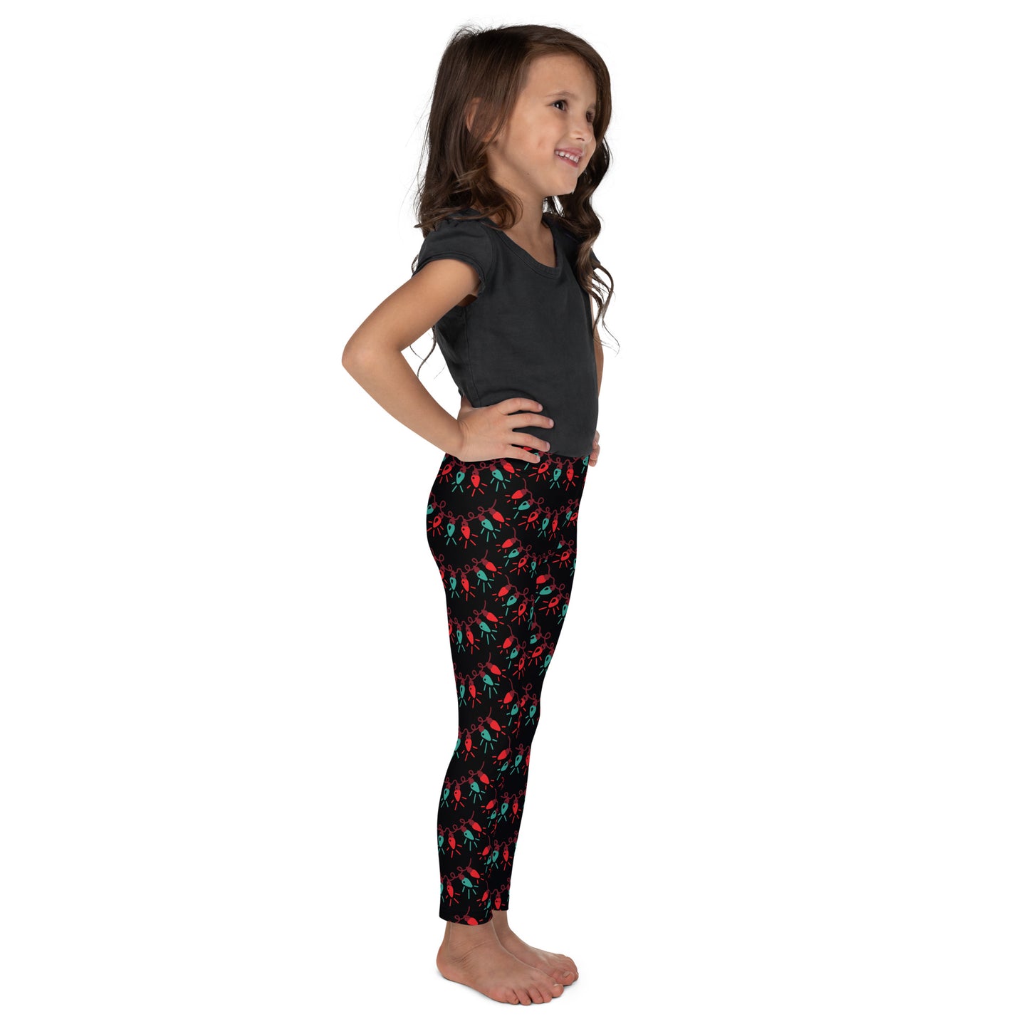 Girls Christmas Lights Leggings