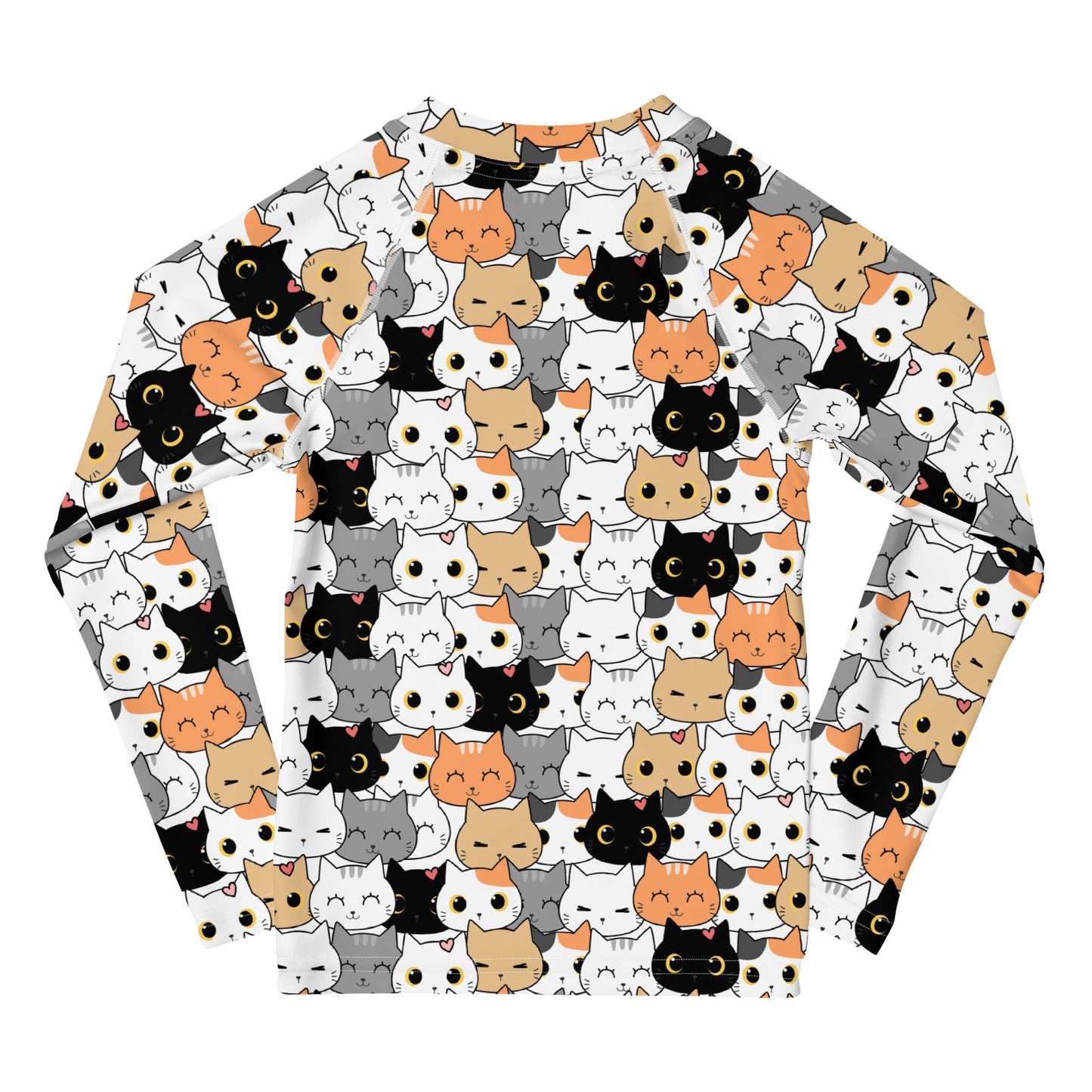 Girls Cat Face Rash Guard