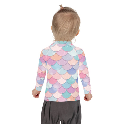 Girls Rainbow Mermaid Scales Rash Guard