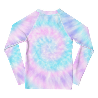 Girls Tie Dye Custom Age It's My Birthday Rash Guard