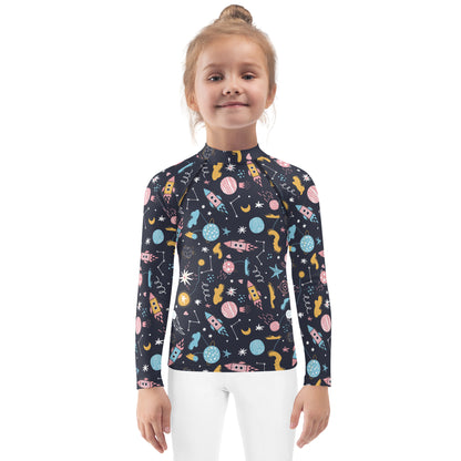 Kids Outer Space Rash Guard