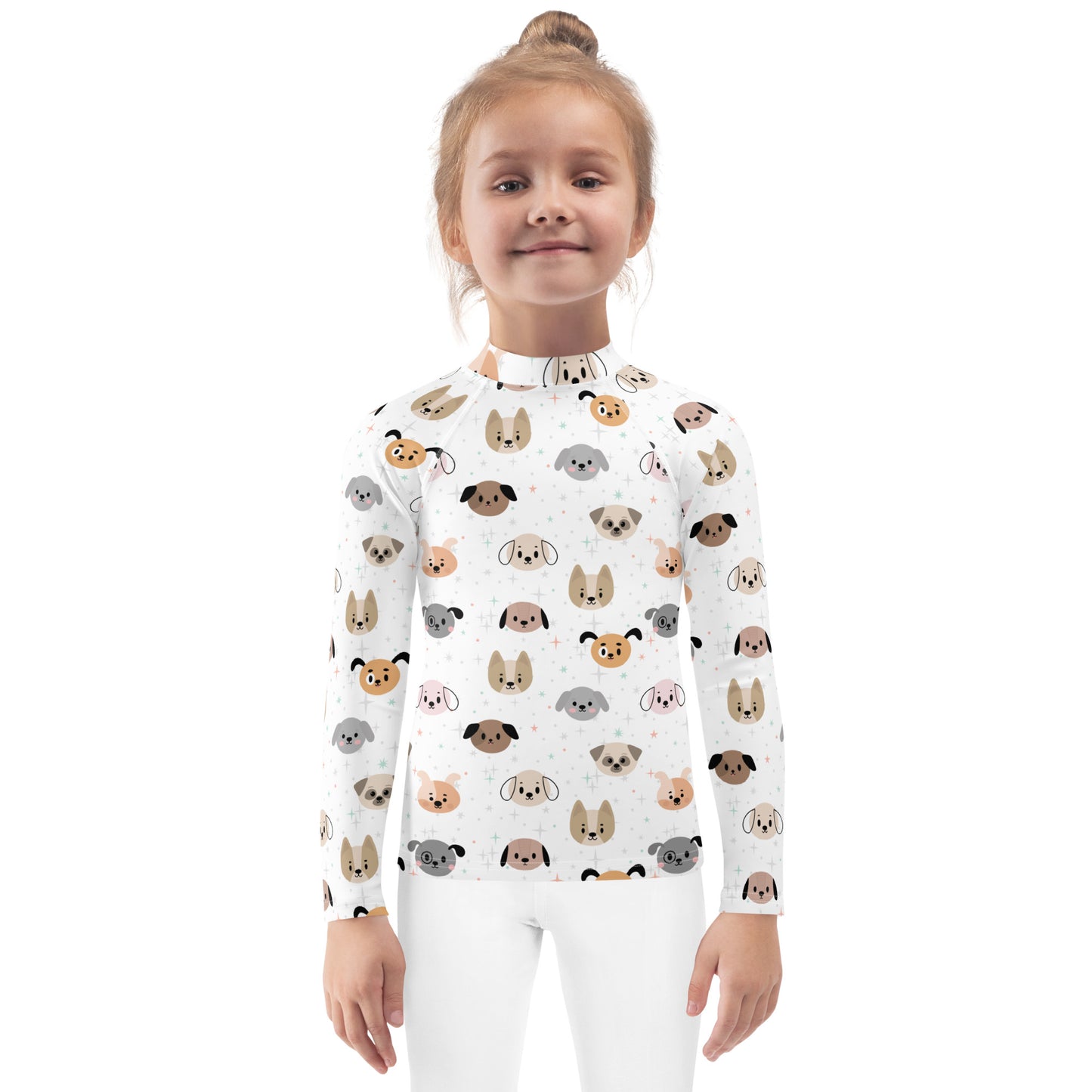 Kids Dog Face Rash Guard