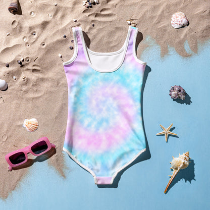 Girls Tie Dye Custom Age It's My Birthday Swimsuit