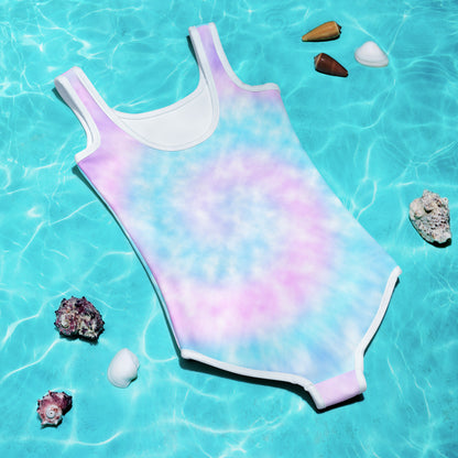 Girls Tie Dye Custom Age It's My Birthday Swimsuit