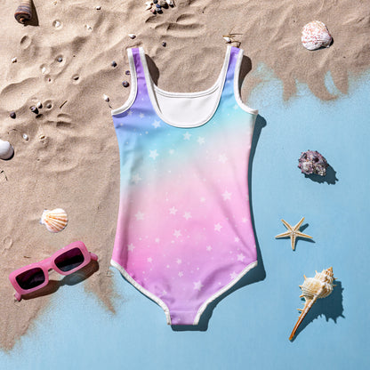 Girls Rainbow Stars Swimsuit