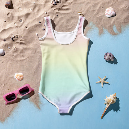 Girls Pastel Rainbow Swimsuit