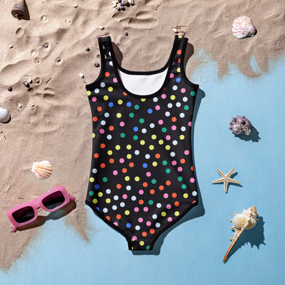 Girls Colorful Polka Dot Swimsuit