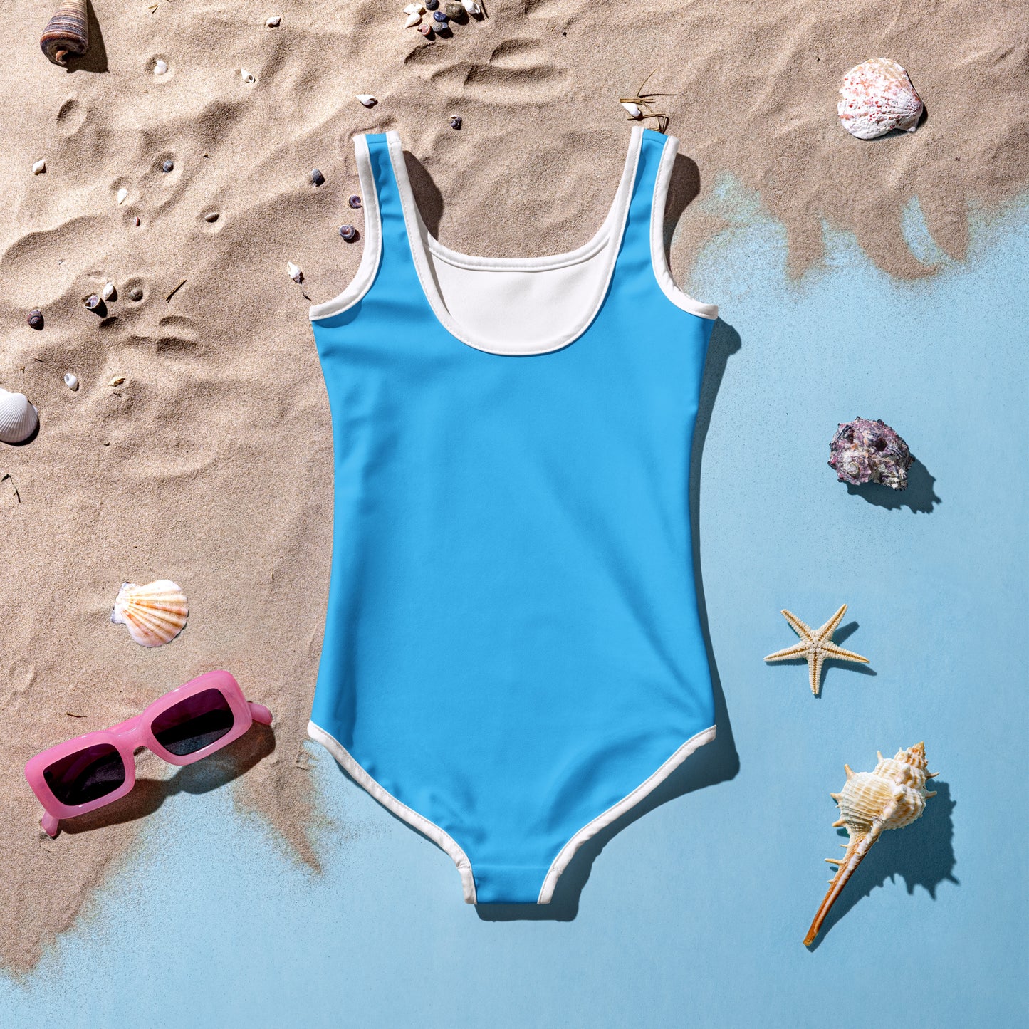 Girls Buttery Soft Blue Swimsuit