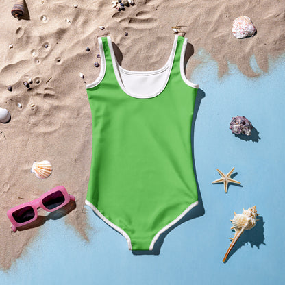 Girls Buttery Soft Green Swimsuit