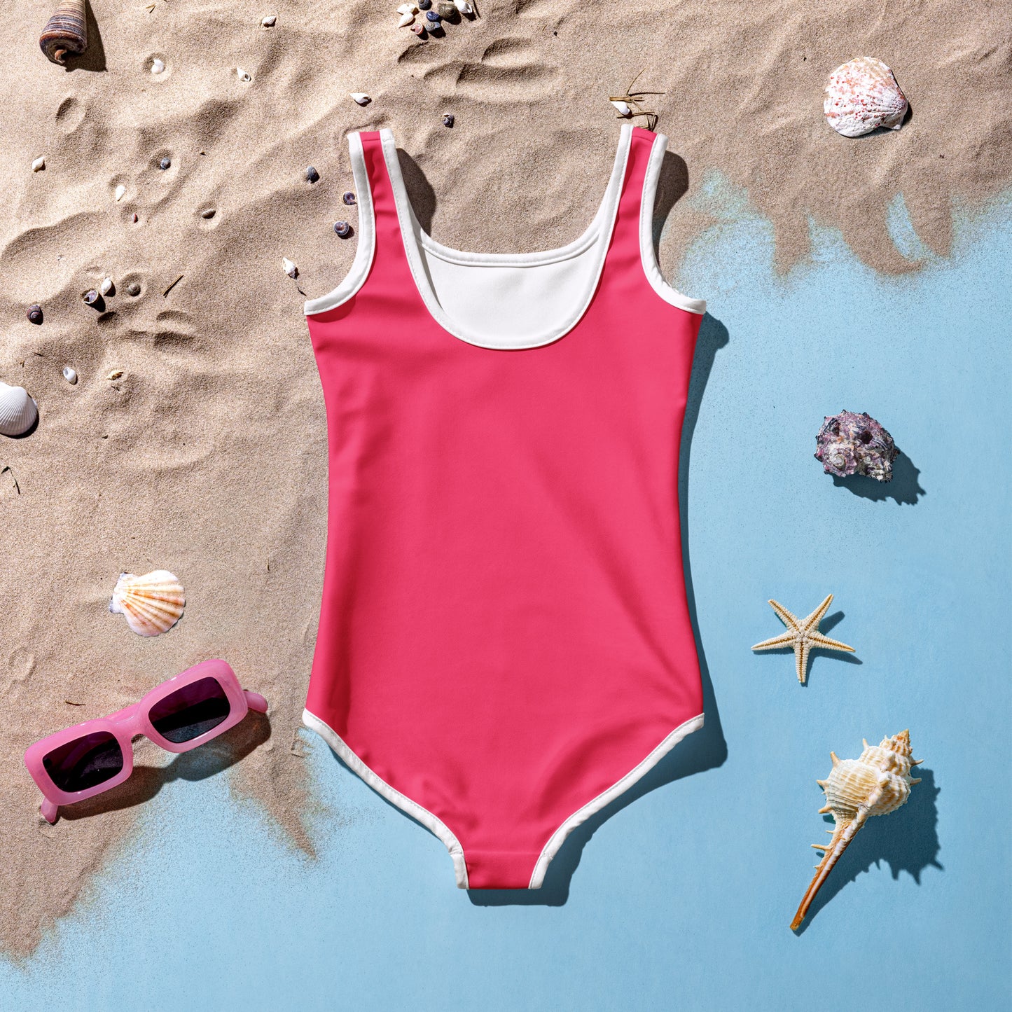 Girls Buttery Soft Rose Color Swimsuit