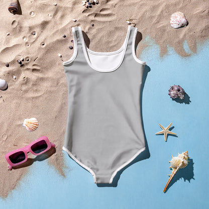 Girls Buttery Soft Silver Color Swimsuit