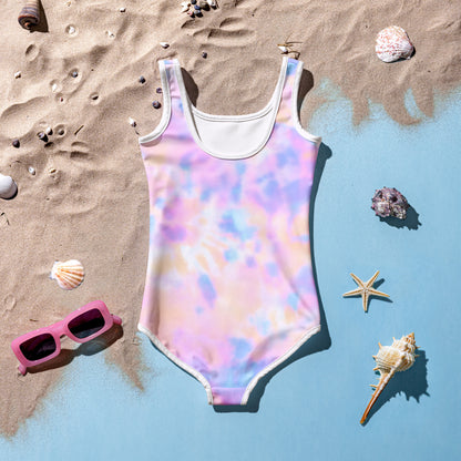 Girls Pastel Watercolor Swimsuit