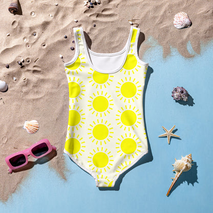 Girls Yellow Sun Swimsuit