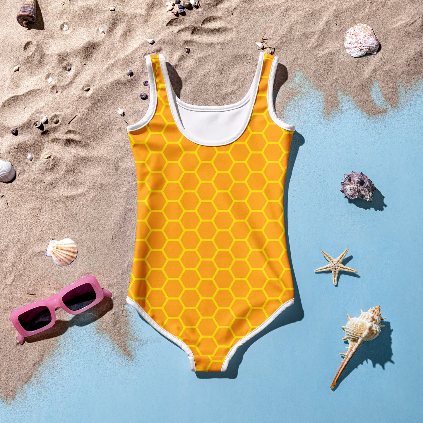 Girls Honeycomb Swimsuit