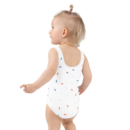 Girls Confetti 4th Of July Swimsuit