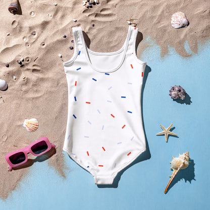 Girls Confetti 4th Of July Swimsuit