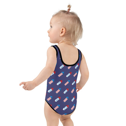 Girls Firework Rockets 4th Of July Swimsuit