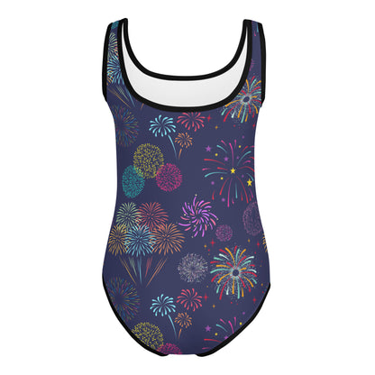 Girls Fireworks 4th Of July Swimsuit