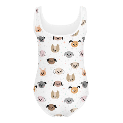 Girls Dog Face Buttery Soft Leotard - Quick Drying For Dance and Gymnastics