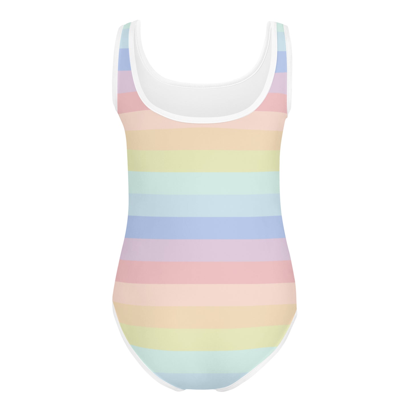 Girls Pastel Striped Rainbow Buttery Soft Leotard - Quick Drying For Dance and Gymnastics