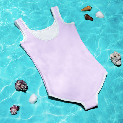 Girls Peeking Cat Buttery Soft Swimsuit With UPF 50+