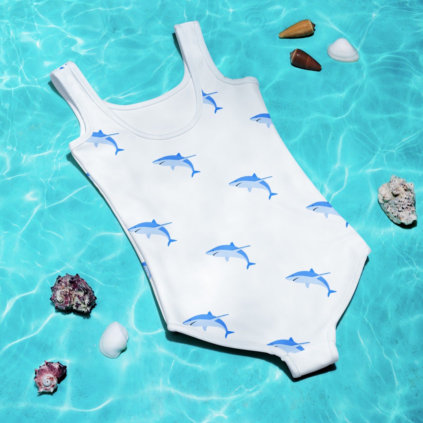 Girls Shark Buttery Soft Swimsuit With UPF 50+