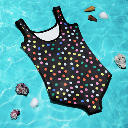 Girls Confetti Dots Buttery Soft Swimsuit With UPF 50+