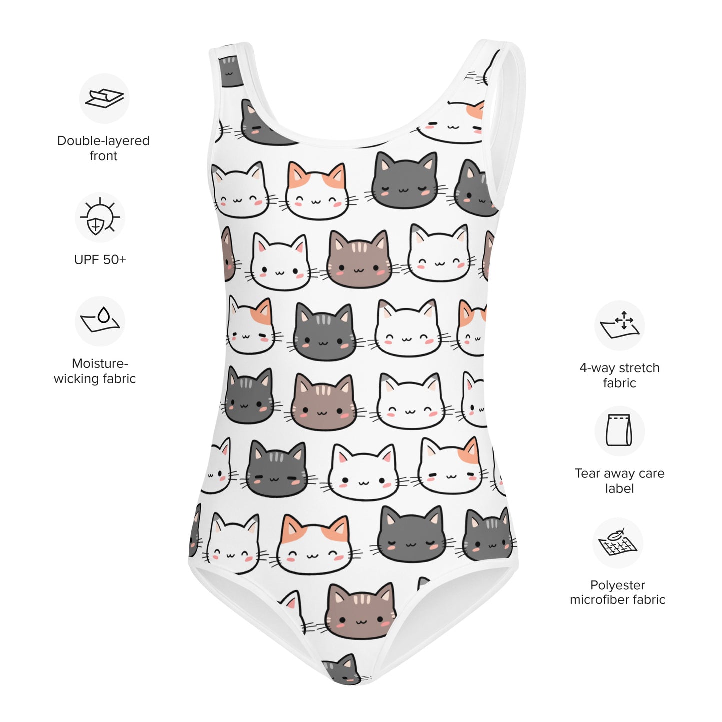 Girls Cat Swimsuit