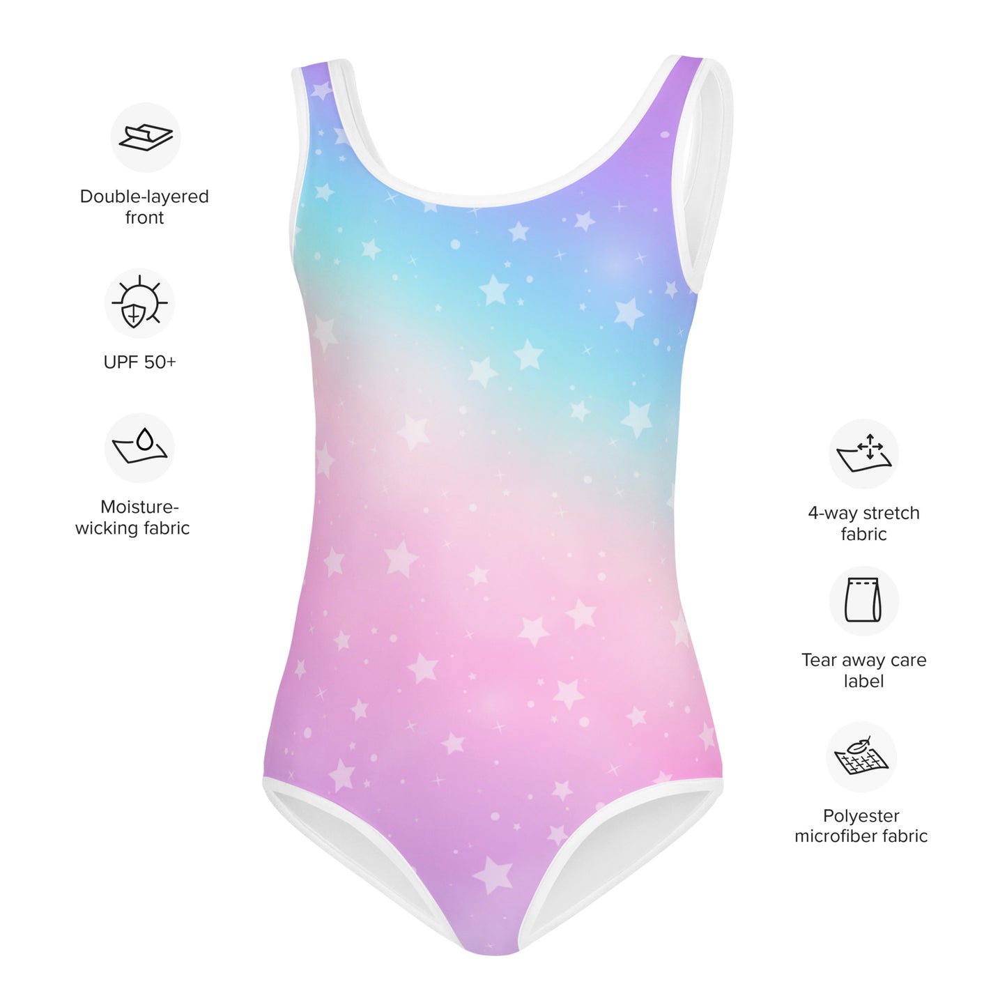 Girls Rainbow Stars Leotard