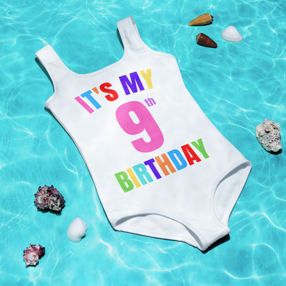 Birthday Girl Custom Age & Name Swimsuit