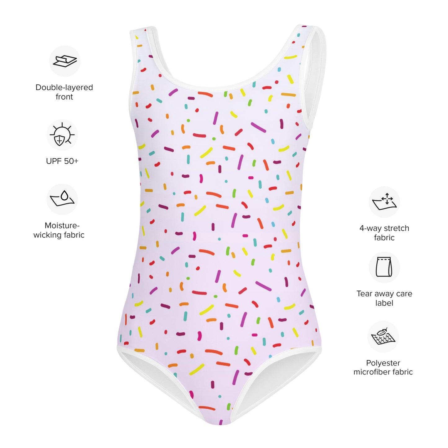 Girls Ice Cream Sprinkles Swimsuit