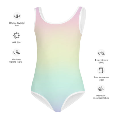 Girls Pastel Rainbow Swimsuit