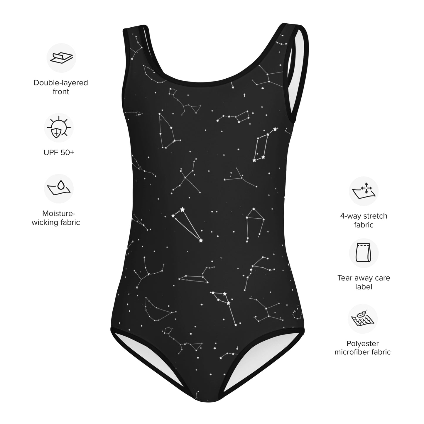 Girls Realistic Constellations Swimsuit