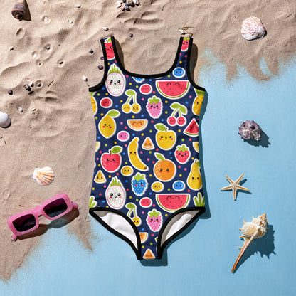 Girls Emoji Fruit Swimsuit