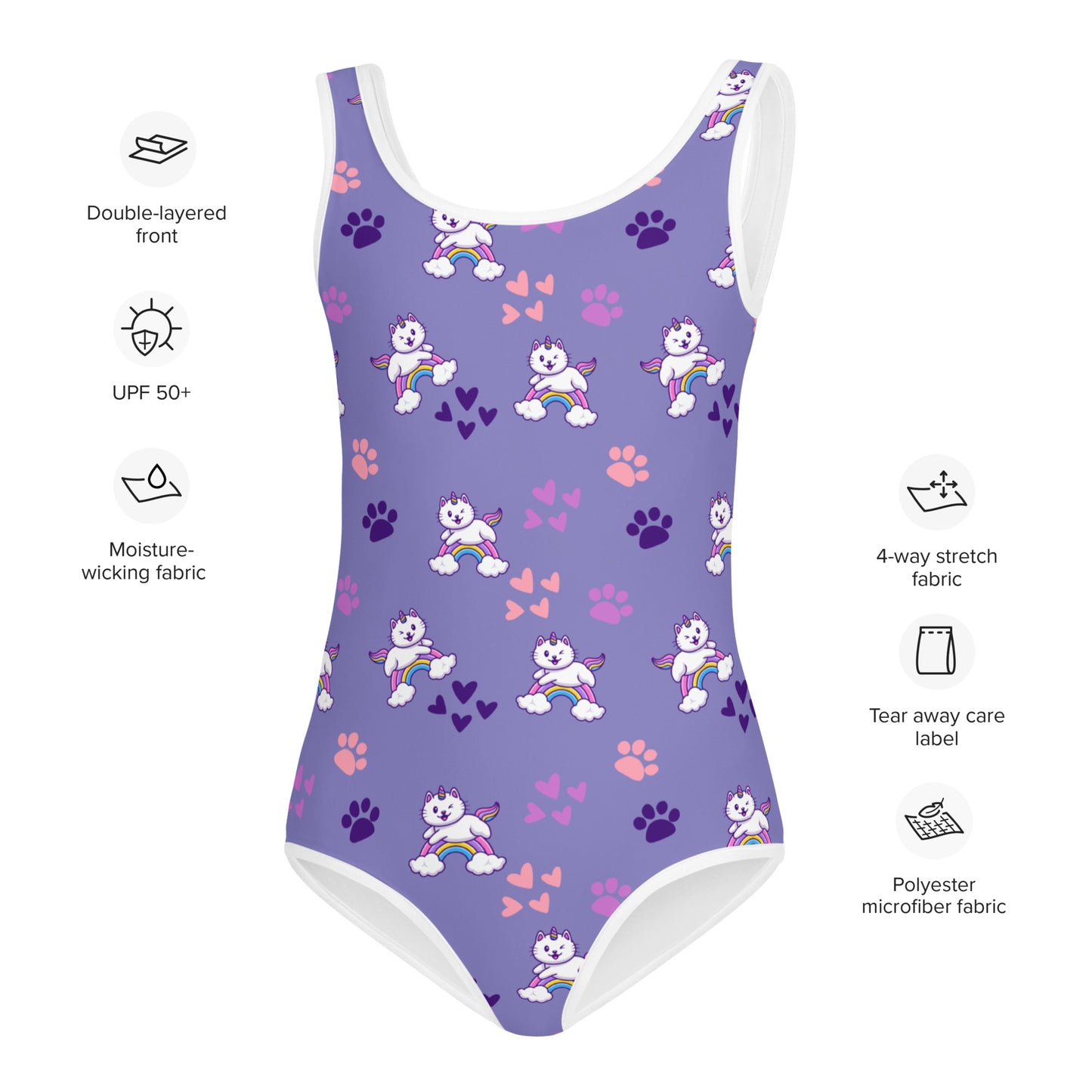 Girls Rainbow Caticorn Swimsuit