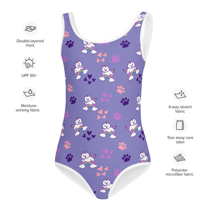 Girls Rainbow Caticorn Swimsuit