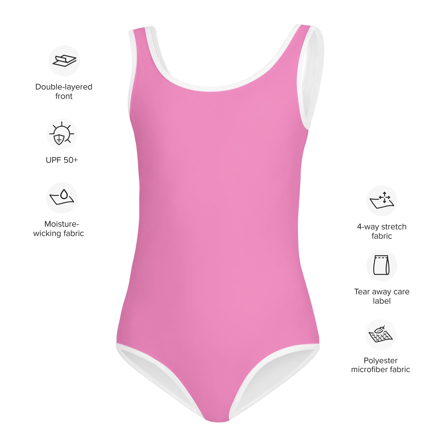 Girls Buttery Soft Pink Swimsuit