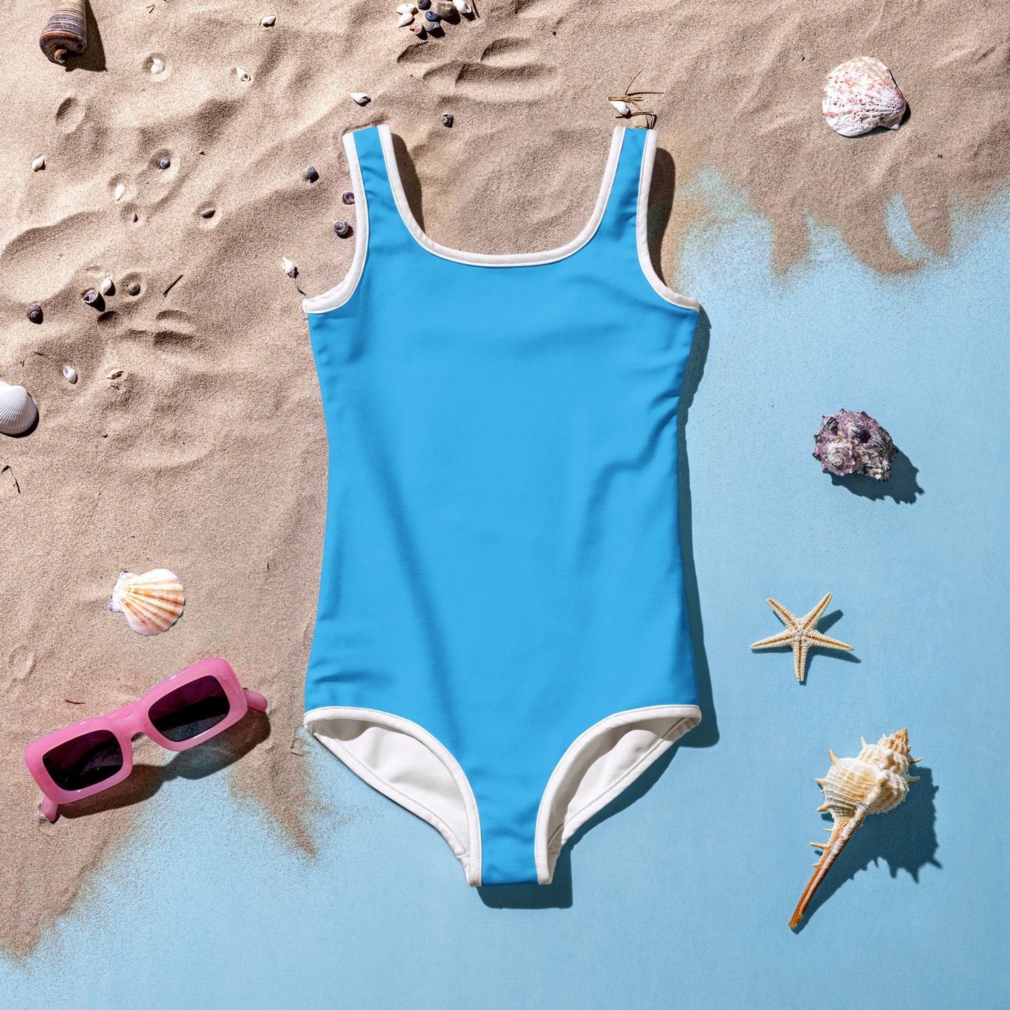 Girls Buttery Soft Blue Swimsuit