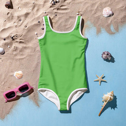 Girls Buttery Soft Green Swimsuit